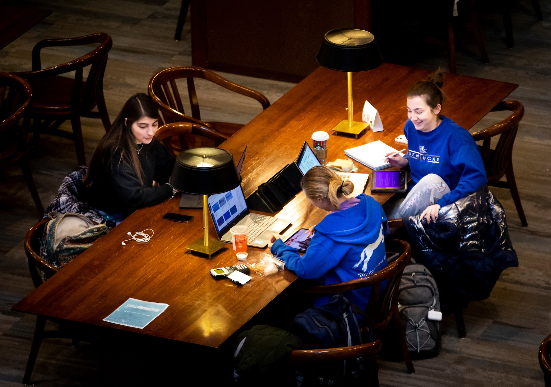 Students in UK's William T. Young Library
