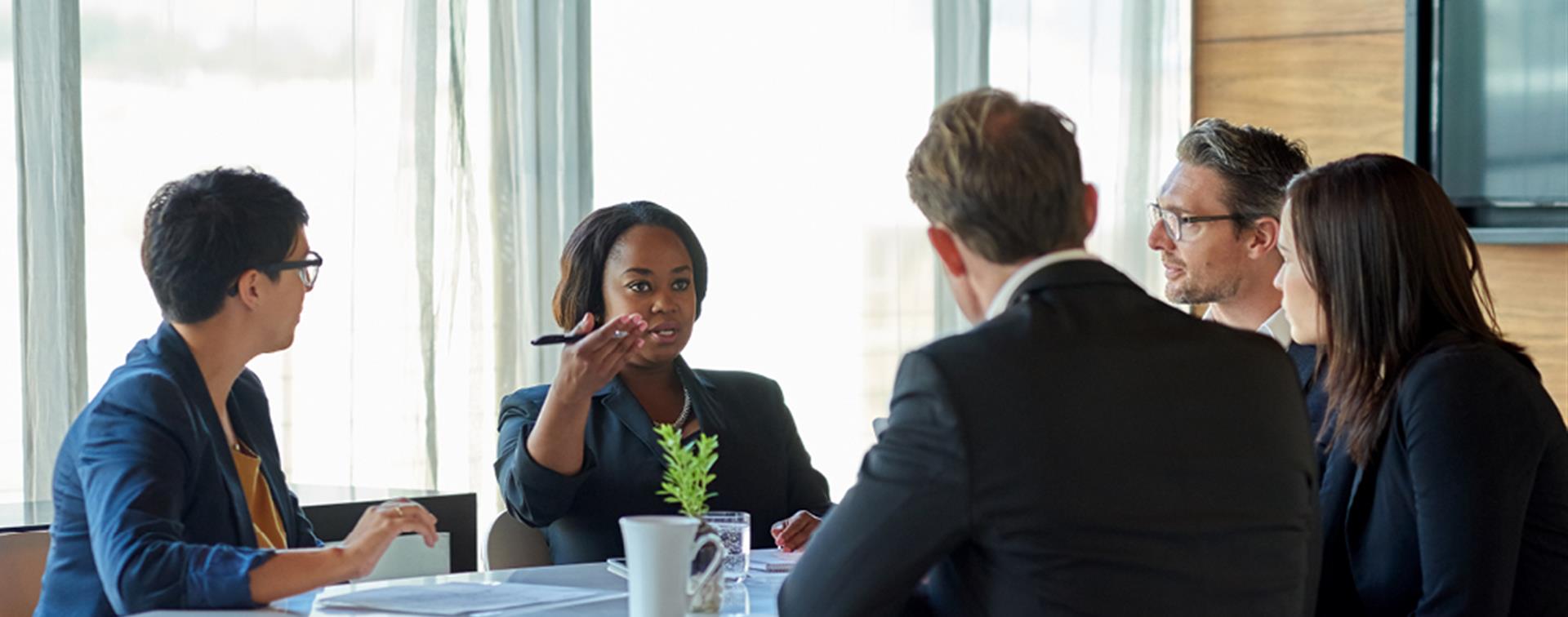 Photo of a small group meeting