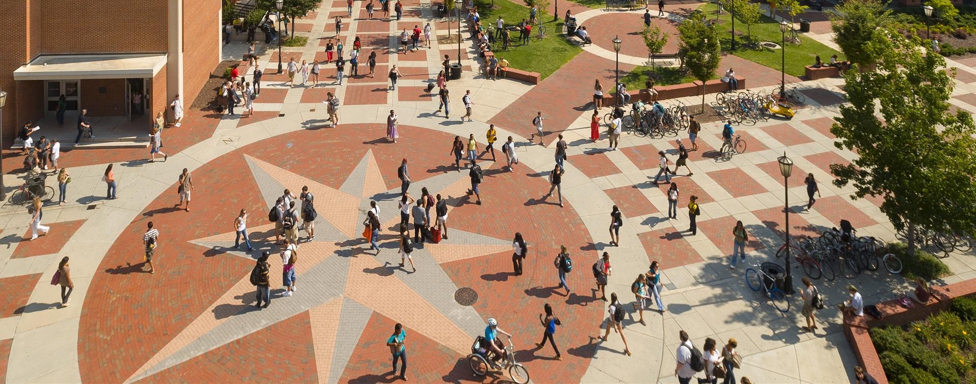 Overhead college campus picture