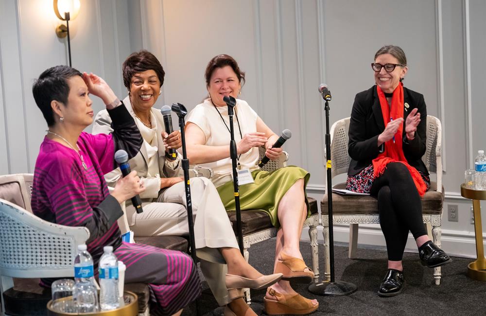 Four speakers on a panel at the 2024 ACE Women’s Leadership Conference