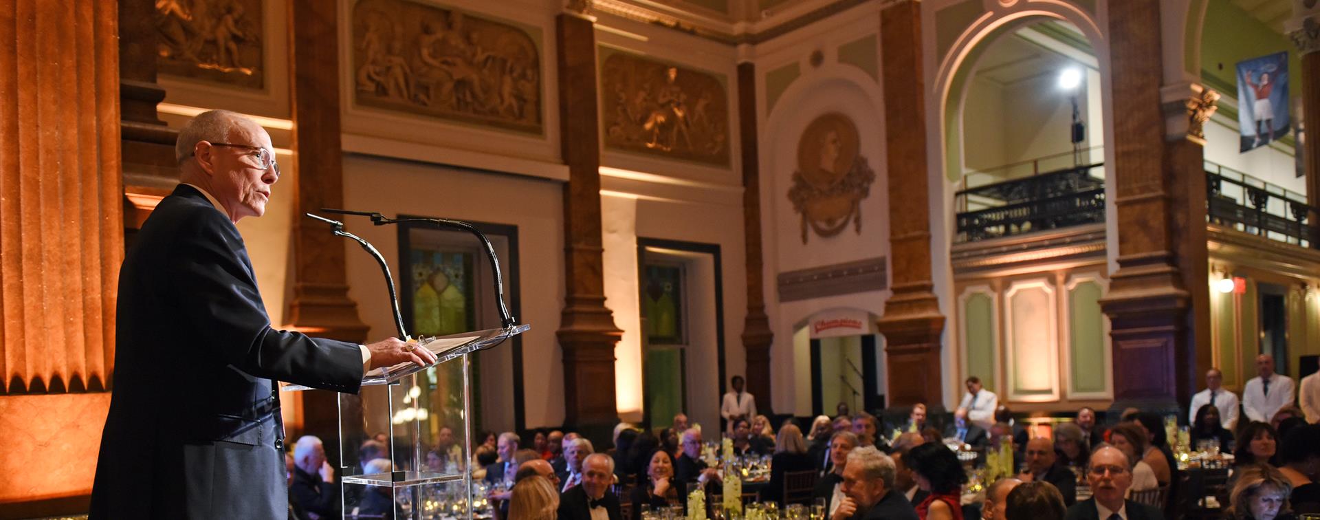 Picture of Ted Mitchell speaking at the ACE2018 Board Dinner.